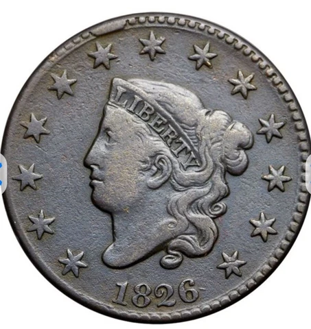 1826 large cent Cover