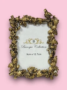 Dutch Style Bilderrahmen Vintage Antikstil Barock Gold Metall Vogel 17,5cm NEU - Bild 1 von 5