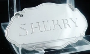 Antique Sterling Silver Decanter Label SHERRY, Edward Capper, London 1796 - Picture 1 of 6