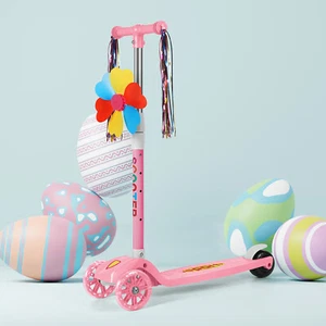 Scooter for Kids 3 Light Up Wheels Kids Kick Scooter Adjustable Foldable Pink - Picture 1 of 8