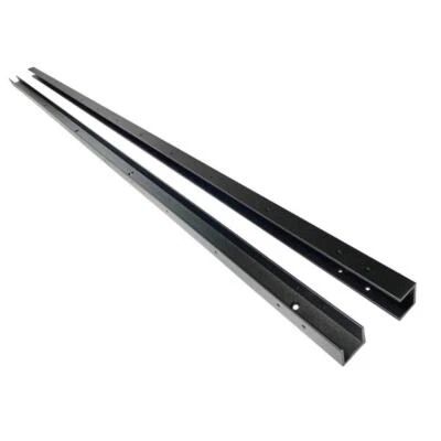 Slipfence Fence Channels - 6-ft high fence 70"x1-1/4"x1-1/4" Aluminum Black - Image 1 of 4