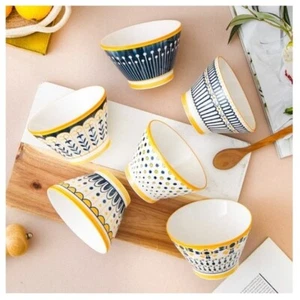 Keyiyijia Retro Nordic Rice Bowl 6pcs Set / bowl dishes Tableware - Picture 1 of 14