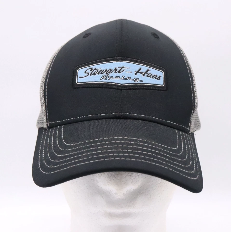 Stewart-Haas Racing Adjustable Mesh Fitmax70 Black Patch Hat Ford Nascar - Image 1 of 4