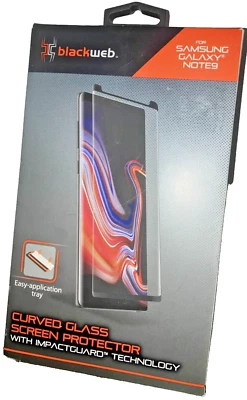 Case-Friendly Curved Glass Screen Protector for Samsung Note9, by Blackweb - Image 1 of 2
