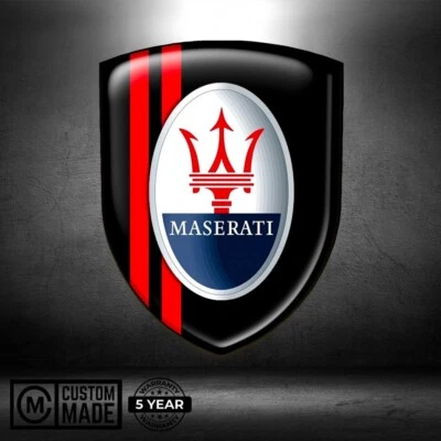 Pegatina Maserati | Calcomanía insignia guardabarros | Logotipo lateral maletero parachoques portátil etc. Foto 1 de 4