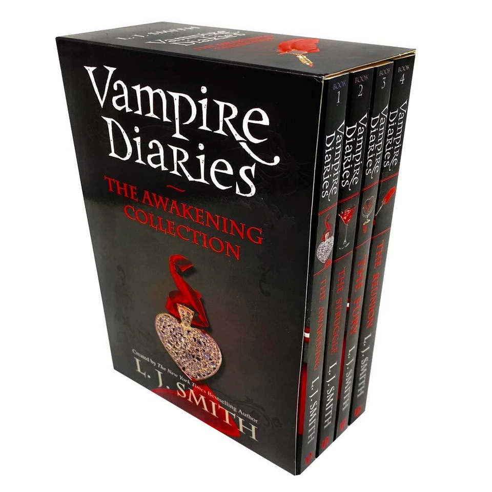 The Vampire Diaries Series 1 Collection 4 Books Box Set By L J Smith (Awakening)