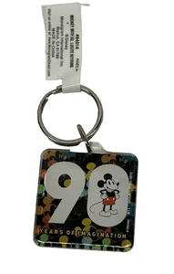 Disney Mickey Mouse 90 Years Of Imagination Keychain  With Tag - Afbeelding 1 van 3