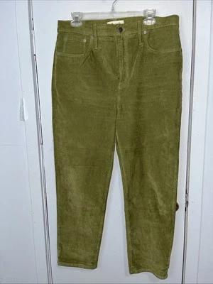Jean recto clásico Madewell para mujer pana verde oliva talla 24 Foto 1 de 4