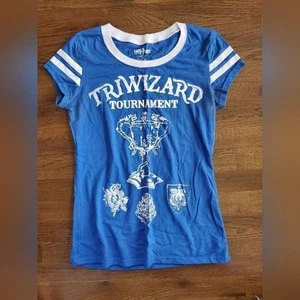 Harry Potter Juniors Large TriWizard Blue Tee - Picture 1 of 2