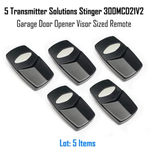 5Transmitter Solutions Stinger 300MCD21V2  Garage Door Opener Visor Sized Remote - Picture 1 of 5