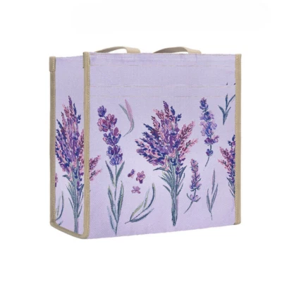 Signare Tapestry Shopping Bag For Woman in Lavender Floral Design - Image 1 of 4