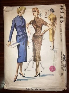 vtg 50’s sewing pattern McCalls 3463 women dress Size 12/Bust 30 Uncut - Picture 1 of 2