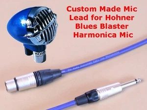 Cable de micrófono de 6 m para micrófono armónico Hohner Blues Blaster - Enchufes Neutrik - Cable azul - Imagen 1 de 1