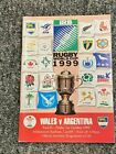 Wales v Argentina- Rugby Programme World Cup- 1st October 1999