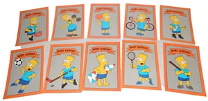 Bart Simpson Knows Sports 10 CARD SET - Fun SPOOF of Bo Jackson RARE! - Picture 1 of 8