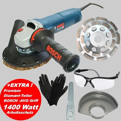Betonschleifer Sanierfräse Putzfräse BOSCH WINKELSCHLEIFER SET 1400 Watt /125mm - Bild 1 von 4