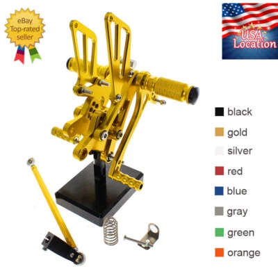 Juego de estriberas traseras CNC para Honda CBR600F F4I 2001-2007 2006 2005 2004 2003 2002 Foto 1 de 4