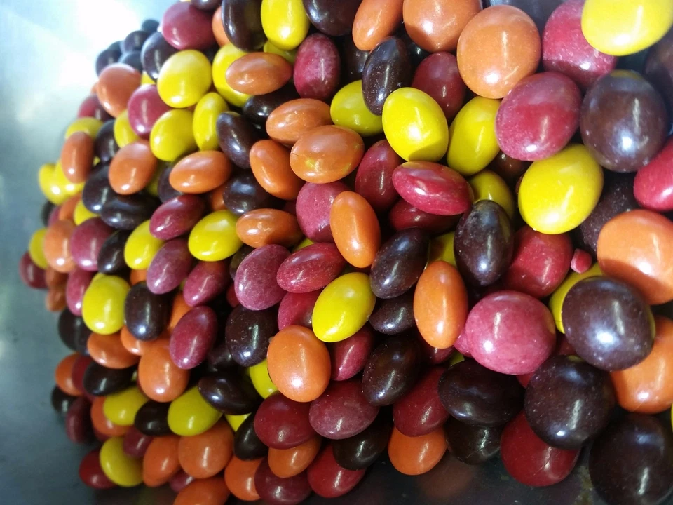 Natural Milk Chocolate Gems, Fall Colors, 5# Box. Kosher. - Image 1 of 1