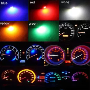 10pcs 5Color T5 LED Car Dash Lights Instrument Cluster Gauge Panel Lamp Bulb - Picture 1 of 17