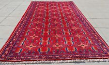 Authentic Hand Knotted Afghan Khal Muhammadi Wool Area Rug 6.3 x 3.9 Ft