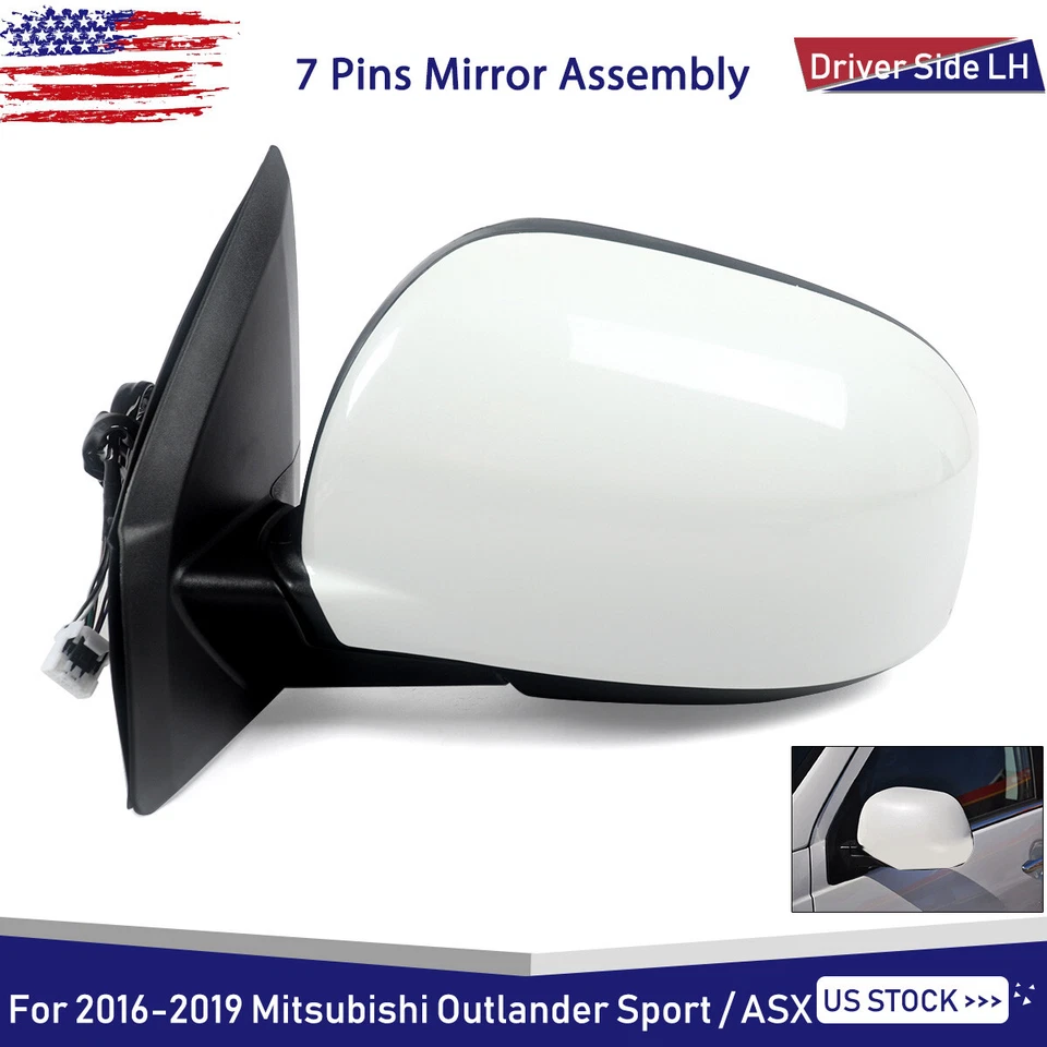 For 2016-19 Mitsubishi Outlander Sport /ASX View Mirror Left Side 7Pins 7632B771 Foto 1 de 4