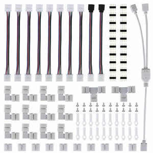 75Pcs/set 4Pin RGB 5050 LED Connector LED Strip Light Connectors Accessories Kit - Picture 1 of 8