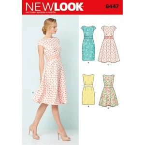 New Look Misses' Slim Fit or Flare Dresses Sewing Pattern 6447 - Picture 1 of 3