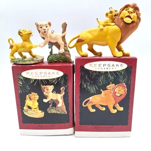 Mufasa Simba König der Löwen Disney & Simba Nala Hallmark Andenken Ornamente in Box - Bild 1 von 16