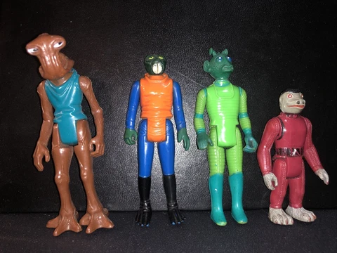 Star Wars Vintage Cantina Figure Lot Greedo Walrusman Hammerhead Snaggletooth Cover