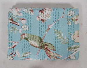 Indian Cotton Kantha Quilt Hand Block Bedspread Bedding Coverlet Blanket Throw - Picture 1 of 5