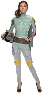 rubie's Womens Star Wars Boba Fett Deluxe Costume Jumpsuit W/MASK Small  LAST 1 - Picture 1 of 4