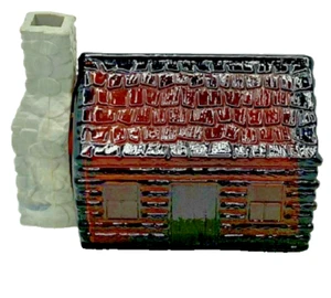 Decantador para después del afeitado Avon vintage cabina de troncos de vidrio marrón 5 onzas fluidas - Imagen 1 de 6