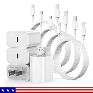 3 Pack Super Fast Charger Type C Wall Charger For iPhone 14 13 12 11 XR Pro Max - Picture 1 of 12