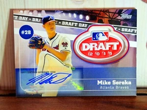 🔥 Rare Mike Soroka 1/10 2020 Topps Draft Day Medallion Braves Bookend Ebay 1/1 - Picture 1 of 2