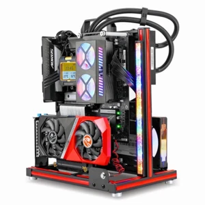 METALFISH Otwarta ramka PC Case ATX / M-ATX Aluminium Poziome / Pionowe mocowanie GPU - Zdjęcie 1 z 18