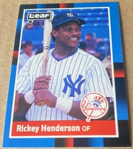 RICKEY HENDERSON HOF 1988 LEAF Card #145 NM-MT Condition