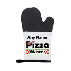 Guanto/guanto da forno personalizzato Pizza Master materiale gomma/tela Natale - Foto 1 di 3