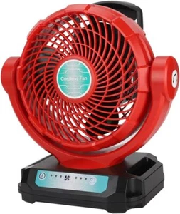 Cordless Fan Outdoor Camping Fan USB Floor Fan Powered by Milwaukee 18V Battery - Picture 1 of 7