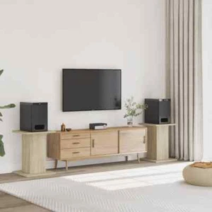 Speaker Stands 2 pcs Sonoma Oak 30x30x60 cm Engineered Wood vidaXL - Picture 1 of 9