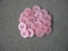 New - 20 Round Pink Buttons Size 22/14mm - Sewing & Knitting