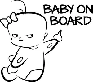 Baby On Board Decal Sticker for Car/Truck Laptop Window Custom - Imagen 1 de 2