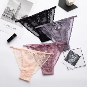 Transparent Lace Panties Ladies G-string Lingerie Women Fashion Underwear 1pc Se