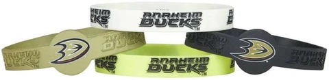 Anaheim Ducks Silicone Bracelets 4 Pack Thin [NEW] NHL Jewelry Bracelet Cover