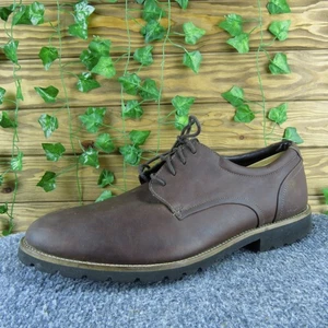 Zapatos de vestir Rockport Oxford de cuero adiprene para hombre marrón con cordones talla 11 - Imagen 1 de 7
