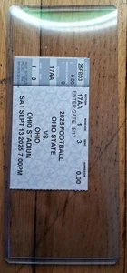 2025 Ohio vs Ohio State Buckeyes Football Ticket Stub - Picture 1 of 4