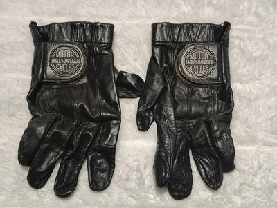 Guantes de cuero para motocicletas Harley-Davidson M gel de relleno de palma para mujer Foto 1 de 4