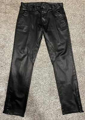 Pantalones Armani Exchange Para Hombres 34 Negros Recubiertos Moto Motociclista Acolchados Bolsillos con Cremallera Foto 1 de 4