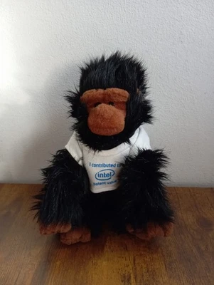 Althans Club Gorilla mit Intel T- Shirt Plüschtier Stofftier ca  25cm - Bild 1 von 4