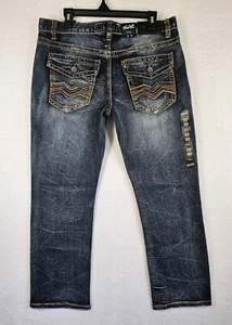 True Luck Men's Bootcut Classic Stretch Denim Jeans Size W32/L30 Flap Pockets. - Picture 1 of 12