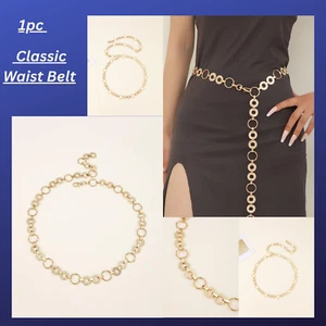 Metal Chain Waist Belt Ring Waist Band Iron Waistband - Picture 1 of 10